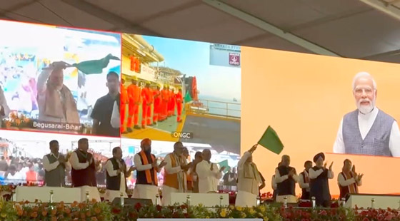 Prime Minister flags off despatch of First Crude oil from ONGC Deepwater Krishna Godavari basin
