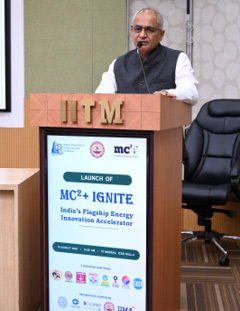 The Secretary, MoPNG, formally launching the MC²+ Ignite Call for Applications at IIT Madras.
