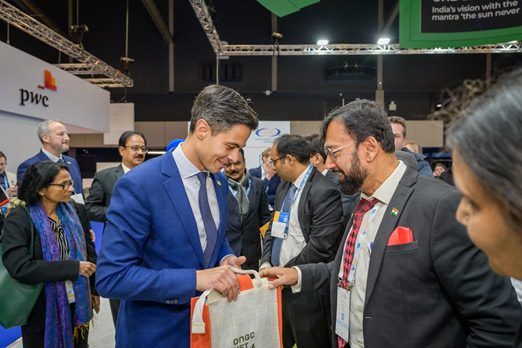 Deputy Prime Minister and Minister for Climate & Energy of The Netherlands, Rob Jetten at the India Pavilion in the 26<sup>th</sup> World Energy Congress
